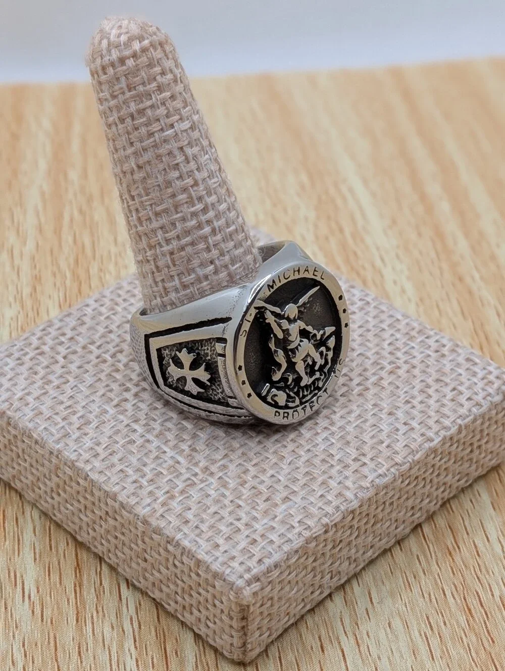St.Michael Signet Ring - Picture 3 of 4